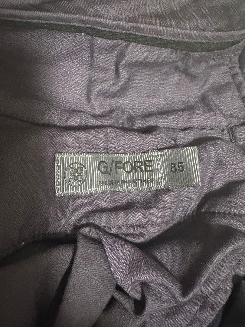 G/FORE メンズ ゴルフウェア 上下セット 長袖ポロシャツ グレー パンツ紺