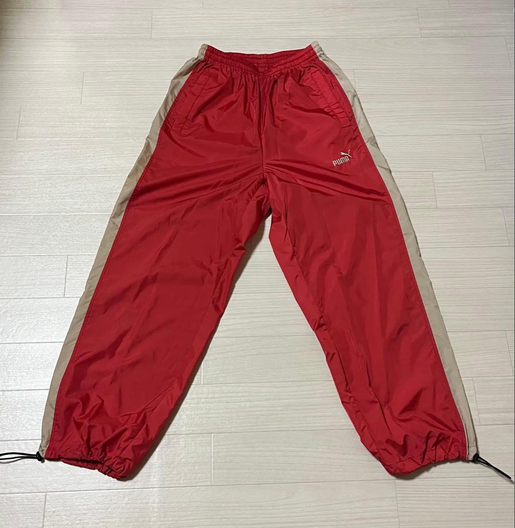 90s PUMA プーマ ヴィンテージピステ上下セット レッド/ベージュ S