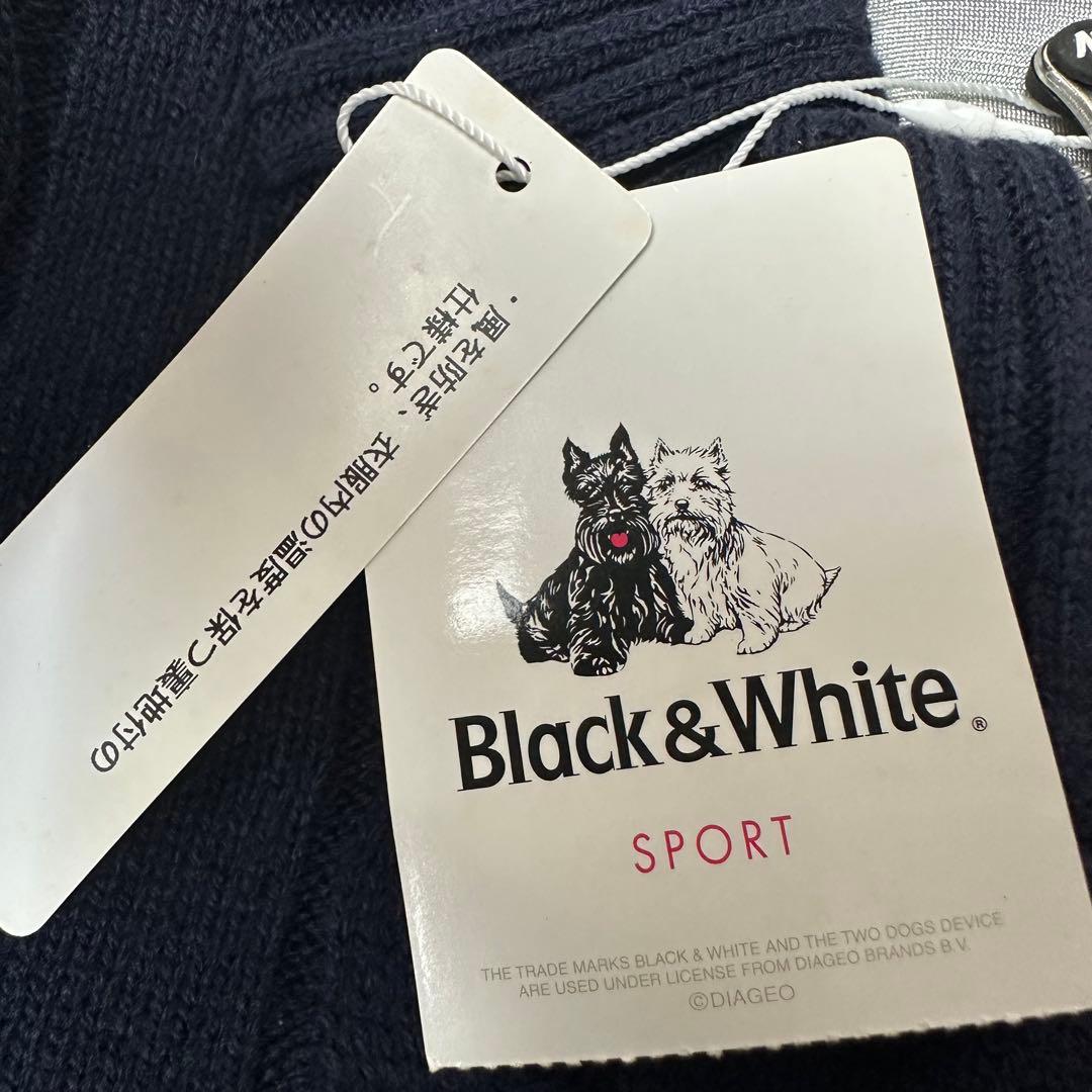 新品 Black&White 犬刺繍 ジップアップジャケット LL 防風
