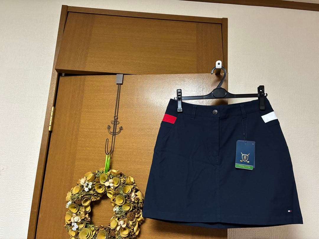 新品 タグ付き トミーヒルフィガー ゴルフスカート ネイビー M