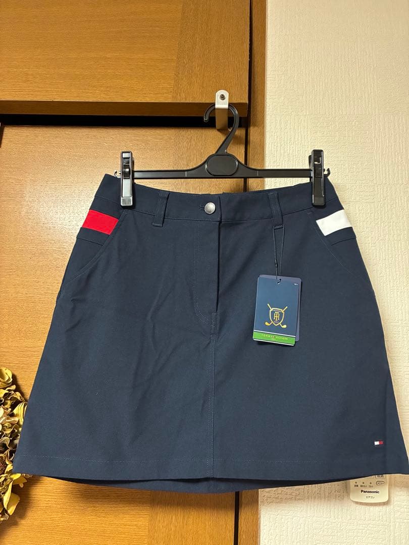 新品 タグ付き トミーヒルフィガー ゴルフスカート ネイビー M