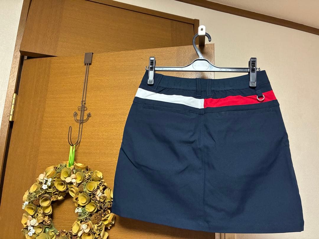 新品 タグ付き トミーヒルフィガー ゴルフスカート ネイビー M