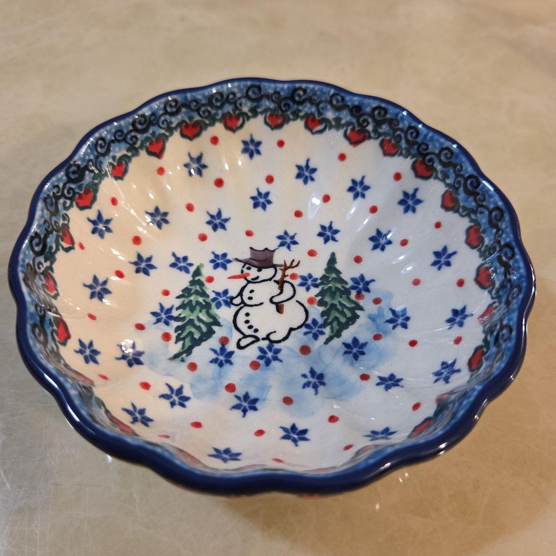 ポーリッシュポタリー　雪だるまデザイン 食器セット