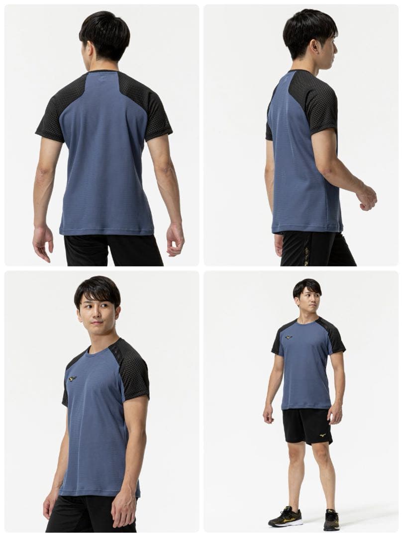 【ミズノプロ】 直営店限定 クーリングTシャツXO インディゴ 12JACT82