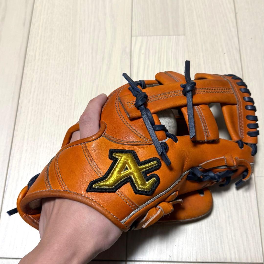 アトムズ硬式内野用グラブ寺田レザー薬指リング有り