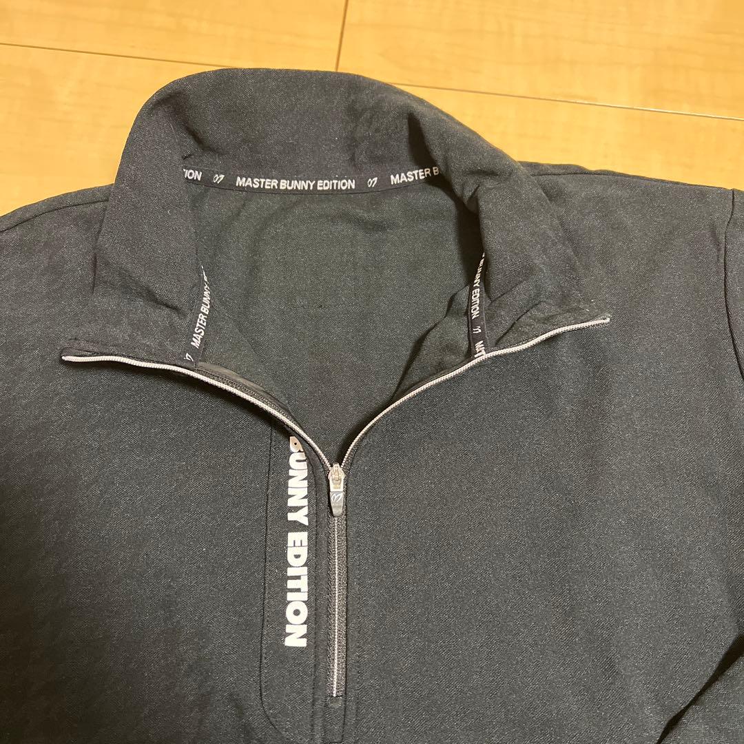 【美品】マスターバニー　ハーフジップ　モックネック　メンズ　ブラック　サイズ6
