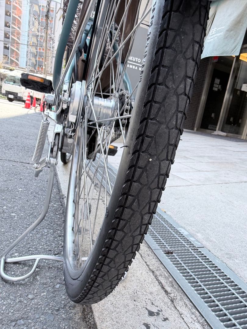 大阪府　ヤマハ　電動アシスト自転車 ブルー 前カゴ付き