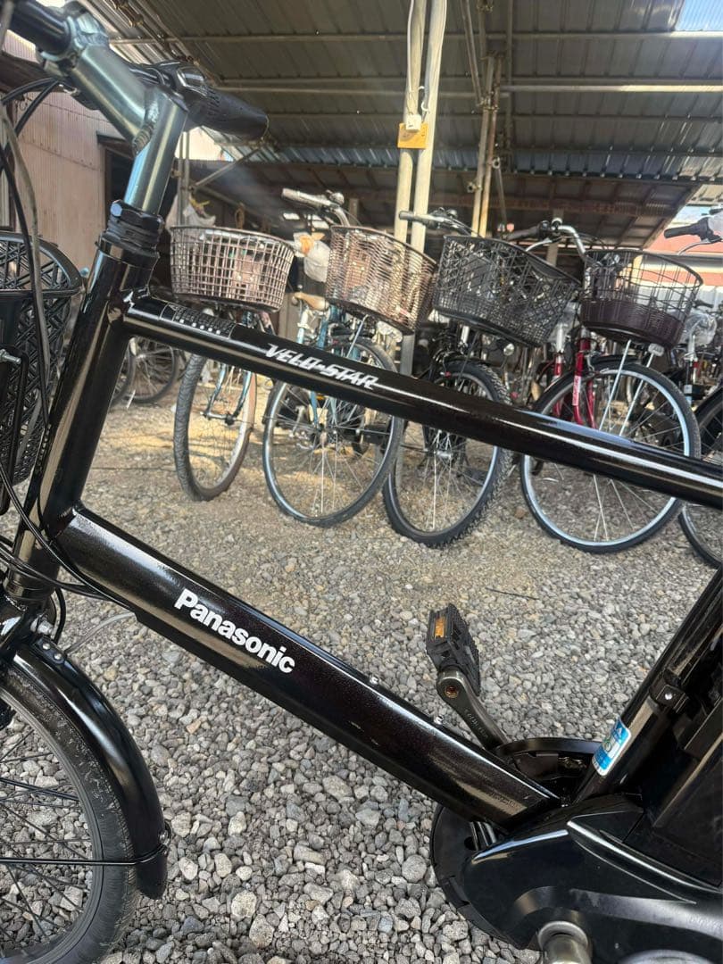 電動アシスト自転車 前カゴ付き 黒