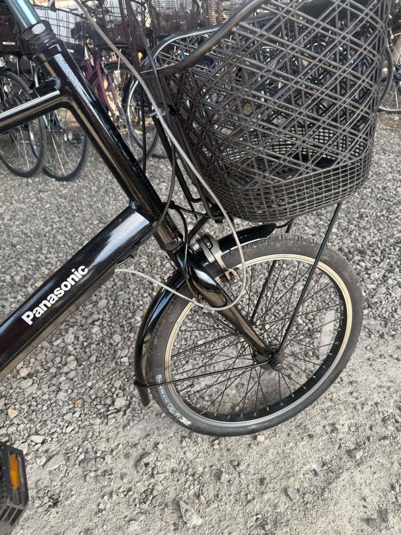 電動アシスト自転車 前カゴ付き 黒