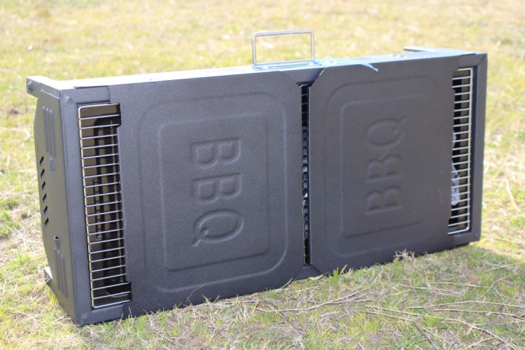 BBQコンロ 跳ね上げテーブル付きＢＢＱコンロ 大型バーベキューコンロ ブラック