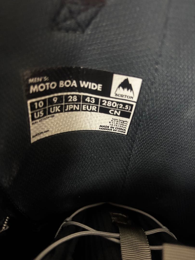 Burton moto BOA （バートン　モト　ボア）