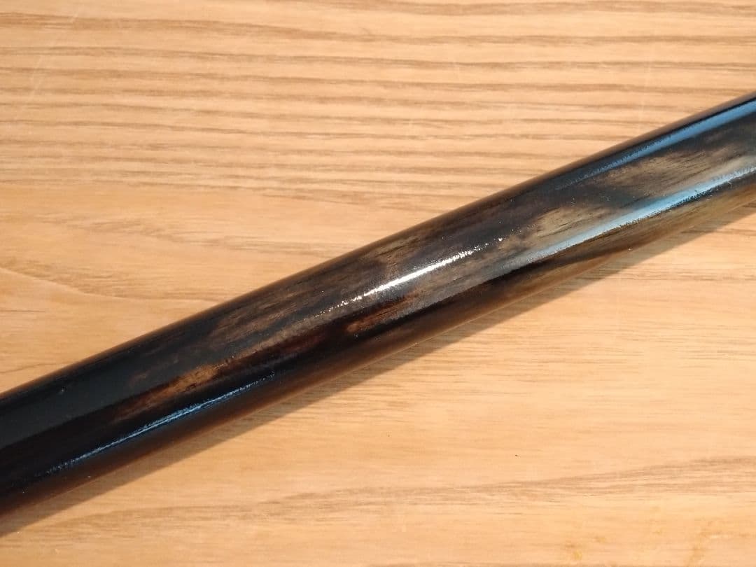 【ハンドメイド品】黒柿　笛　横笛　和楽器　7本調子　ドレミ調　一点物　未使用品③