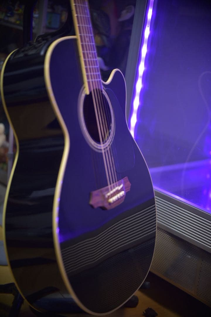 タカミネTakamine アコースティックギター ブラック　状態良し