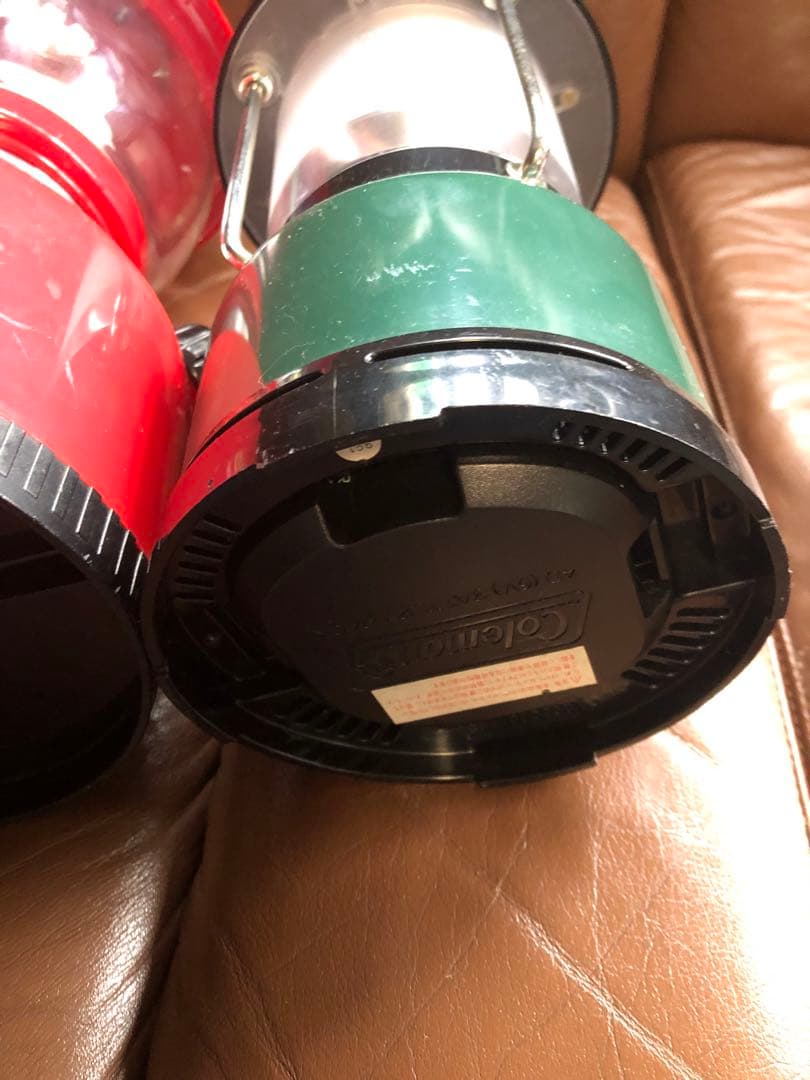 Coleman ランタンセット 赤 緑　2個セット