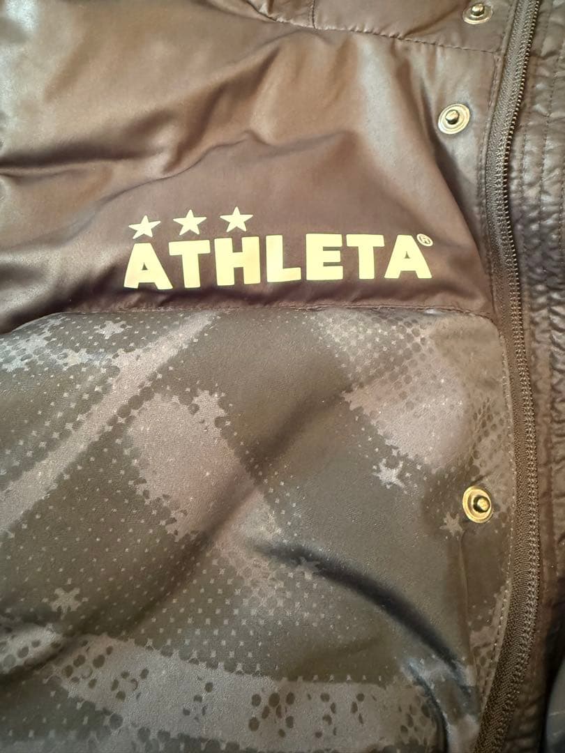 mamaATHLETA ブラック&グレー柄あり　手洗い可ベンチコート140