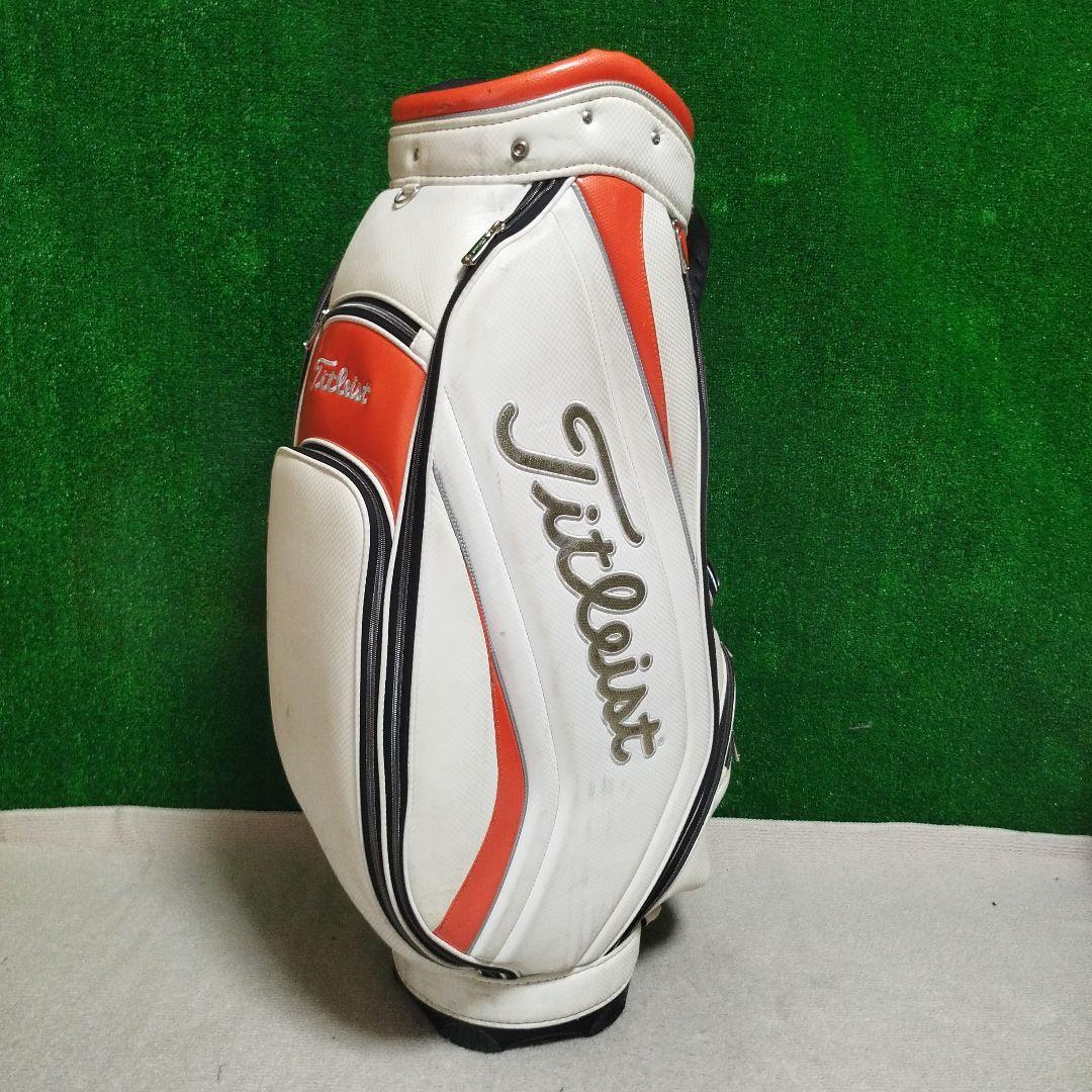 Titleist ゴルフキャディバッグ ホワイトオレンジ