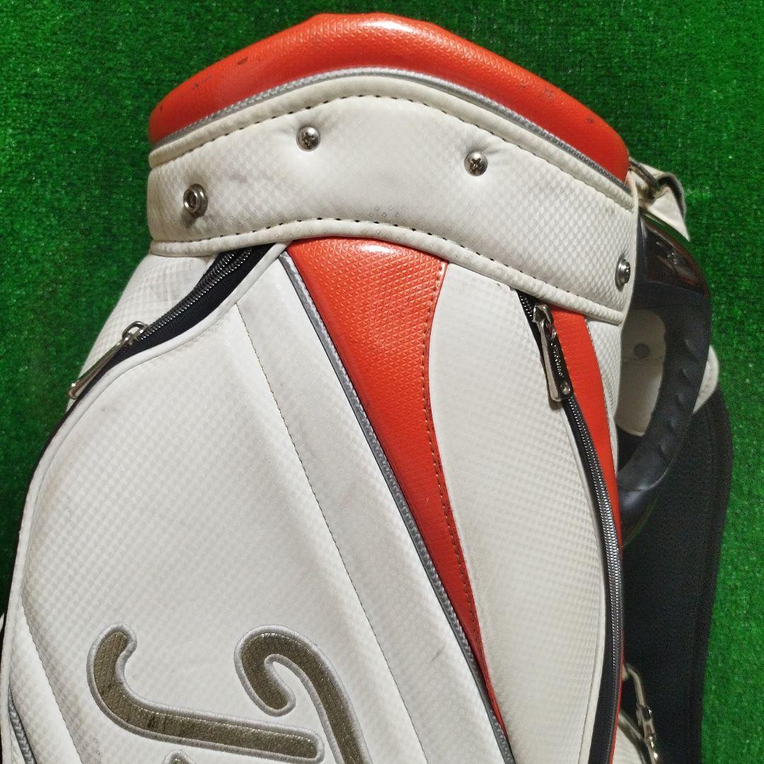 Titleist ゴルフキャディバッグ ホワイトオレンジ