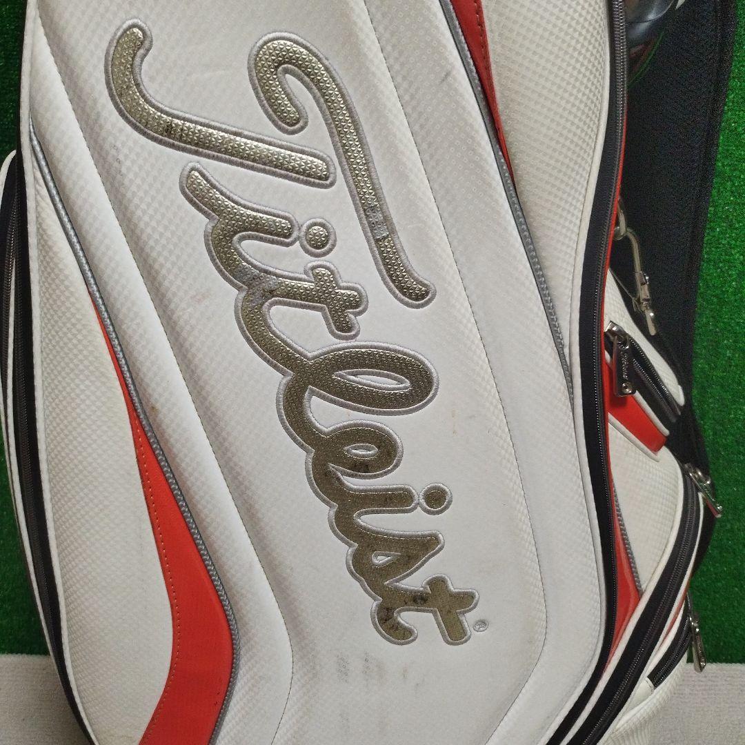 Titleist ゴルフキャディバッグ ホワイトオレンジ