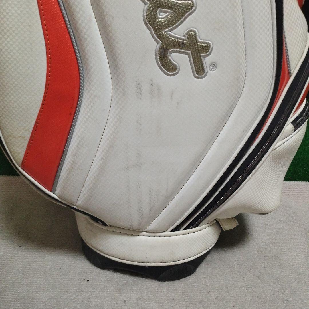 Titleist ゴルフキャディバッグ ホワイトオレンジ