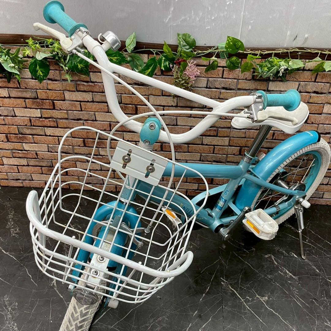【76】子供用自転車 子供車 DUALLY 水色 16インチ シングル