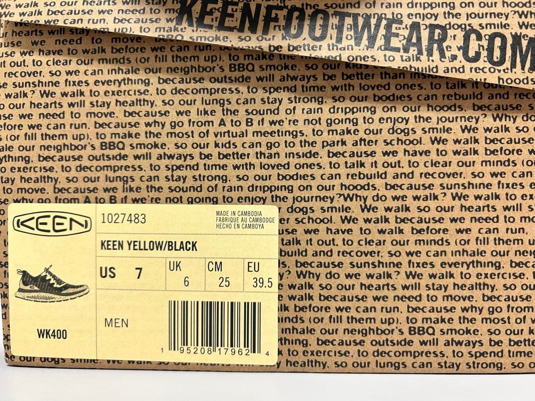 KEEN WK400 イエロー ウォーキングシューズ
