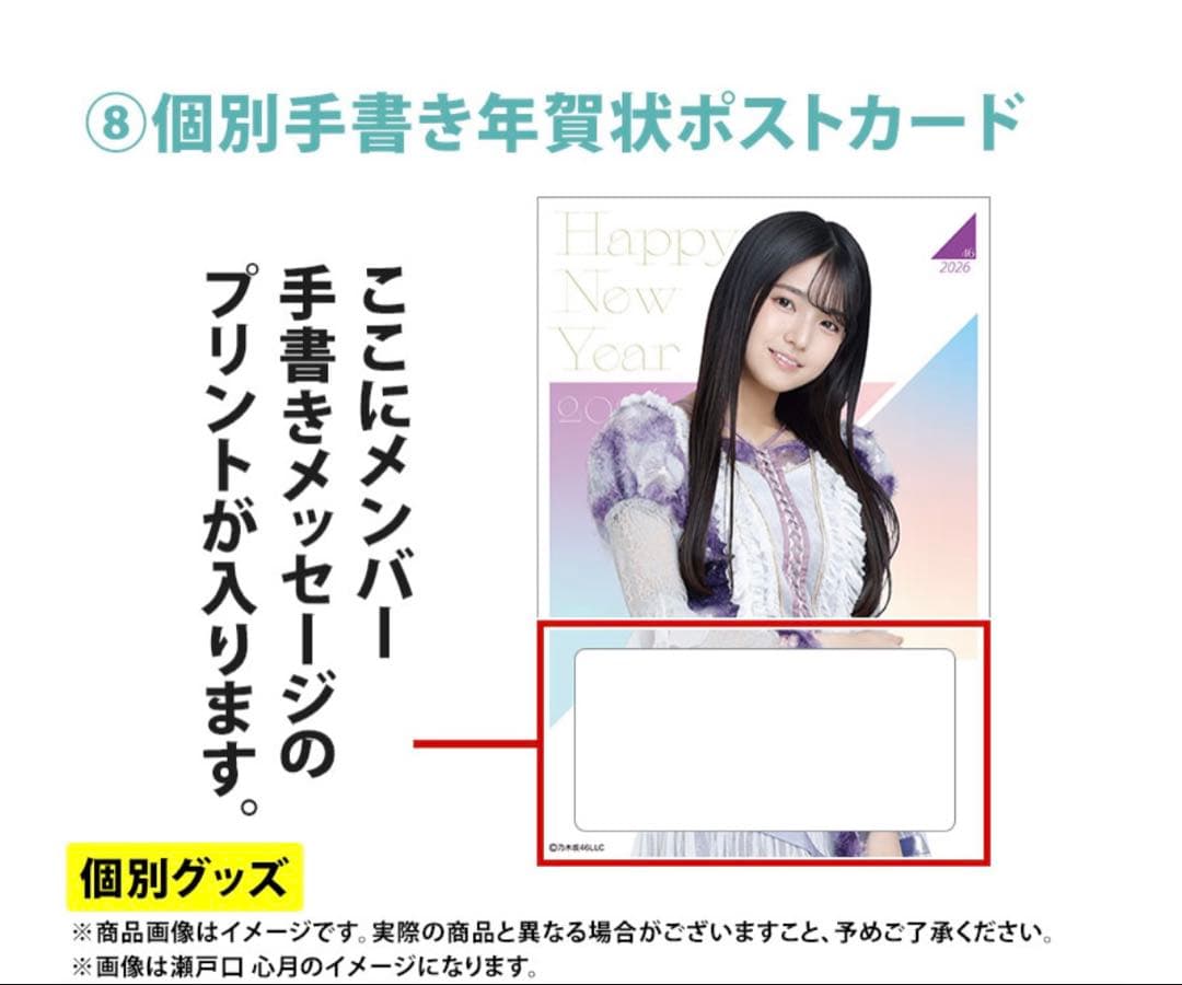乃木坂46 2026年福袋A B C 19点　柴田柚菜