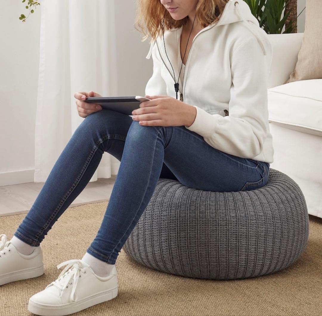 IKEA SANDARED サンダレード プフ　グレー