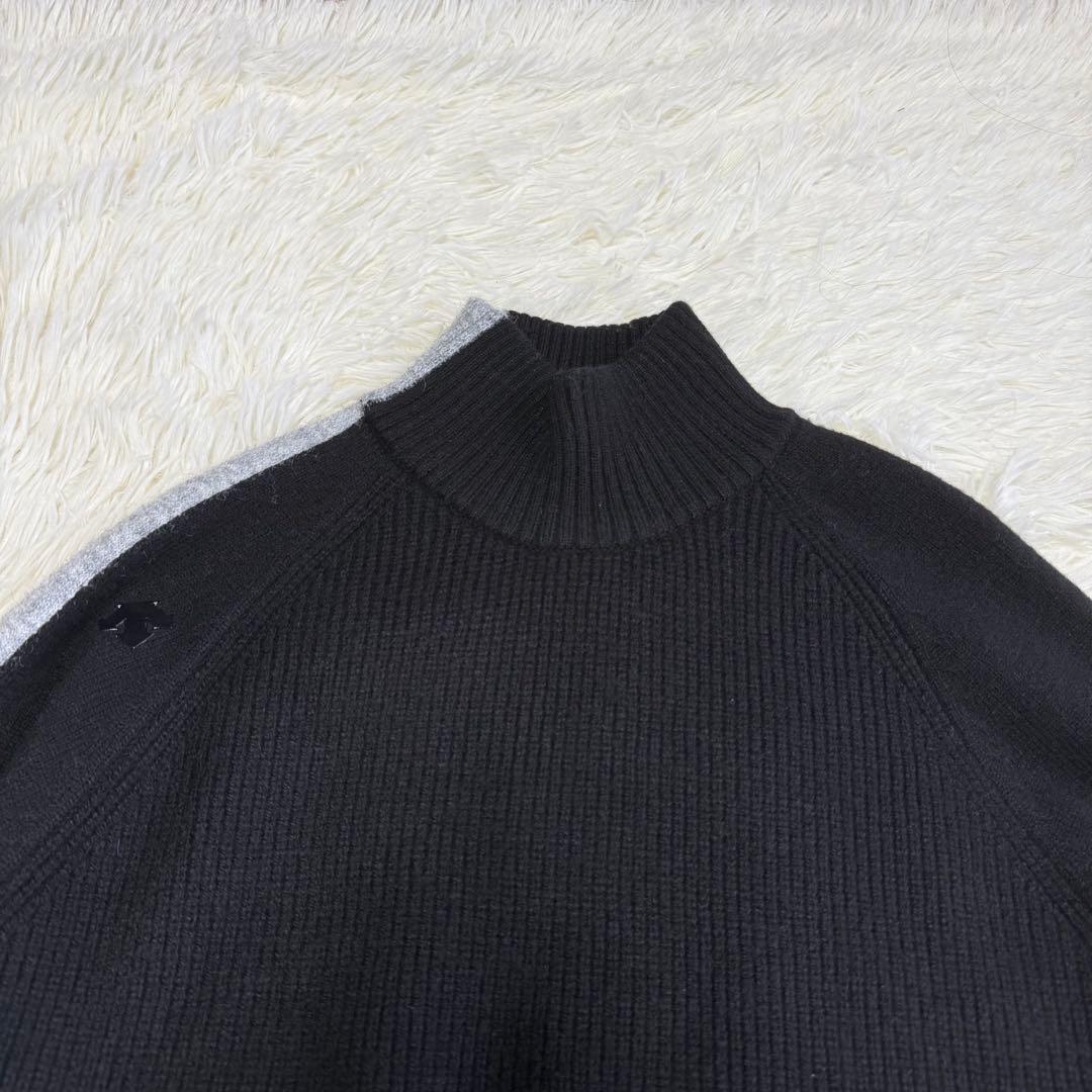 【デサントゴルフ】美品 ハイネックセーター ブラック Mサイズ メンズ