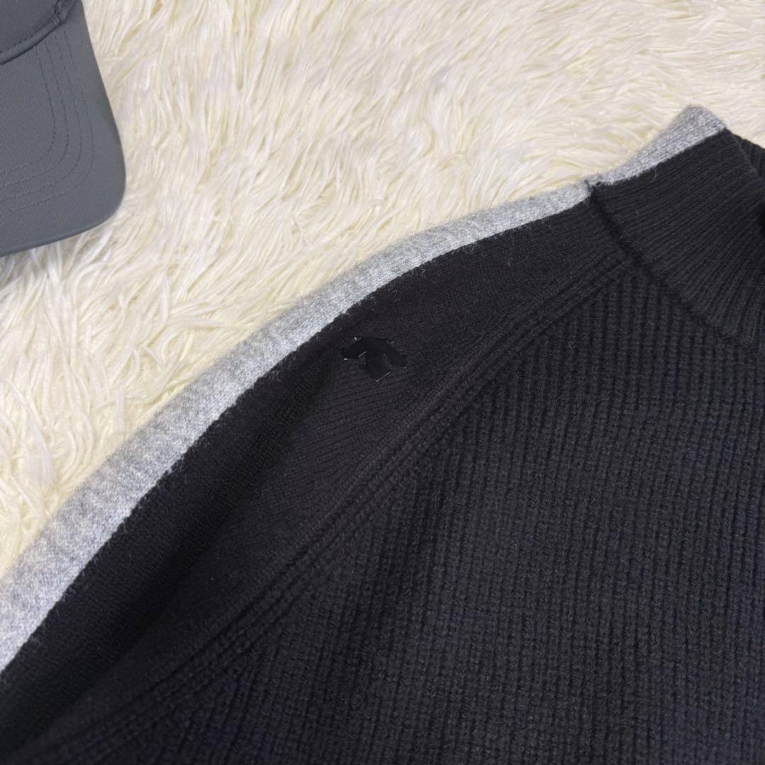 【デサントゴルフ】美品 ハイネックセーター ブラック Mサイズ メンズ
