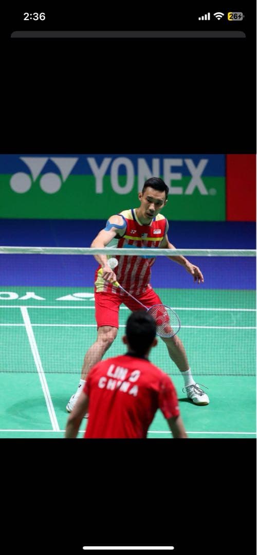 カン　リーチョンウェイ選手モデル　YONEX バドミントンシャツ Lサイズ