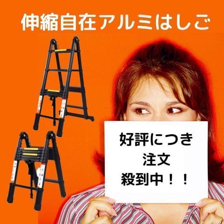 はしご 伸縮 3.8m 多機能 折りたたみ  脚立兼用 耐荷重150kg 458