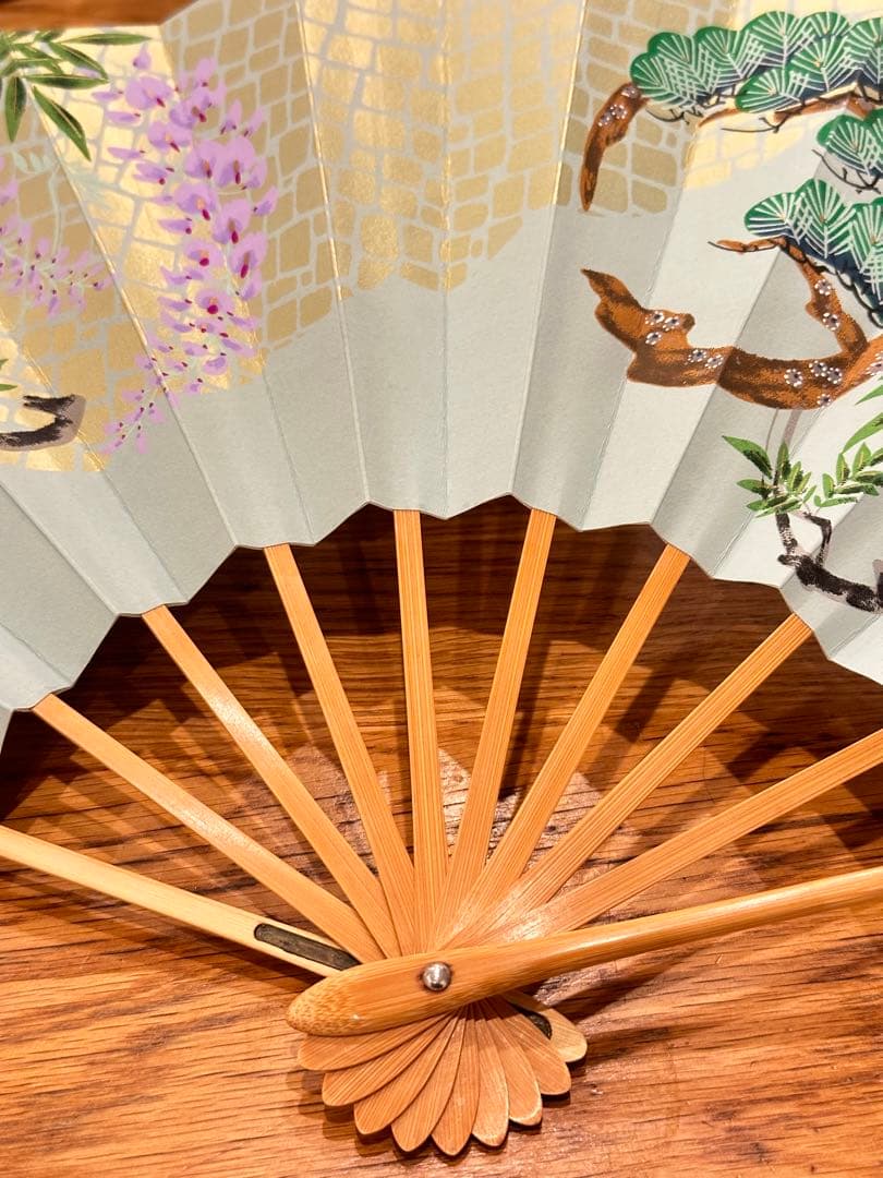 ⑥【美品】日本舞踊　踊り　練習　舞扇　文京堂（松、藤、ミントカラー、ゴールド）