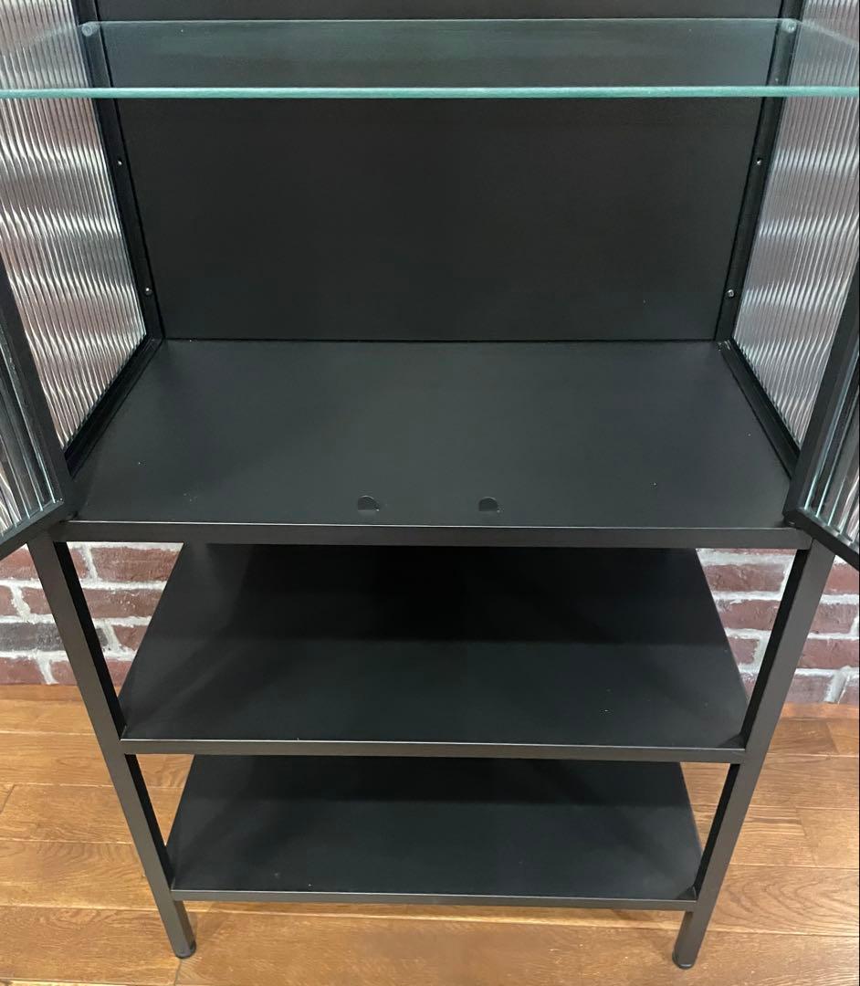 【福岡近郊限定IKEA】モスショーン　強化ガラス　ショーケース　スチールラック