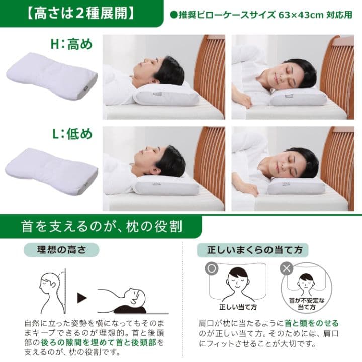 A 　nishikawa　西川　枕+カバー　首楽枕　YK