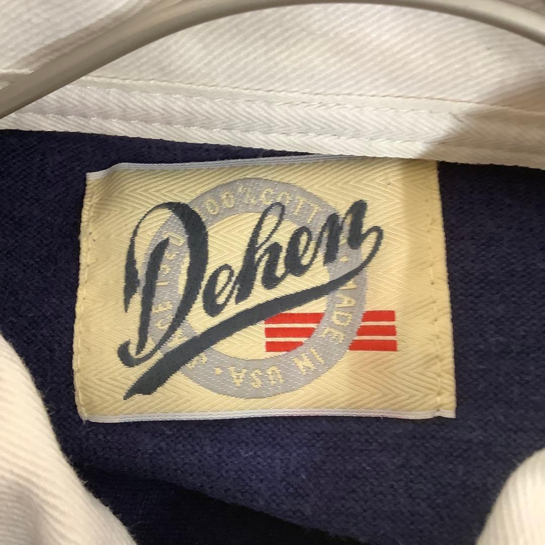 Dehen ディーエン 長袖 ボーダー ポロシャツ アメリカ製 ラガーシャツ