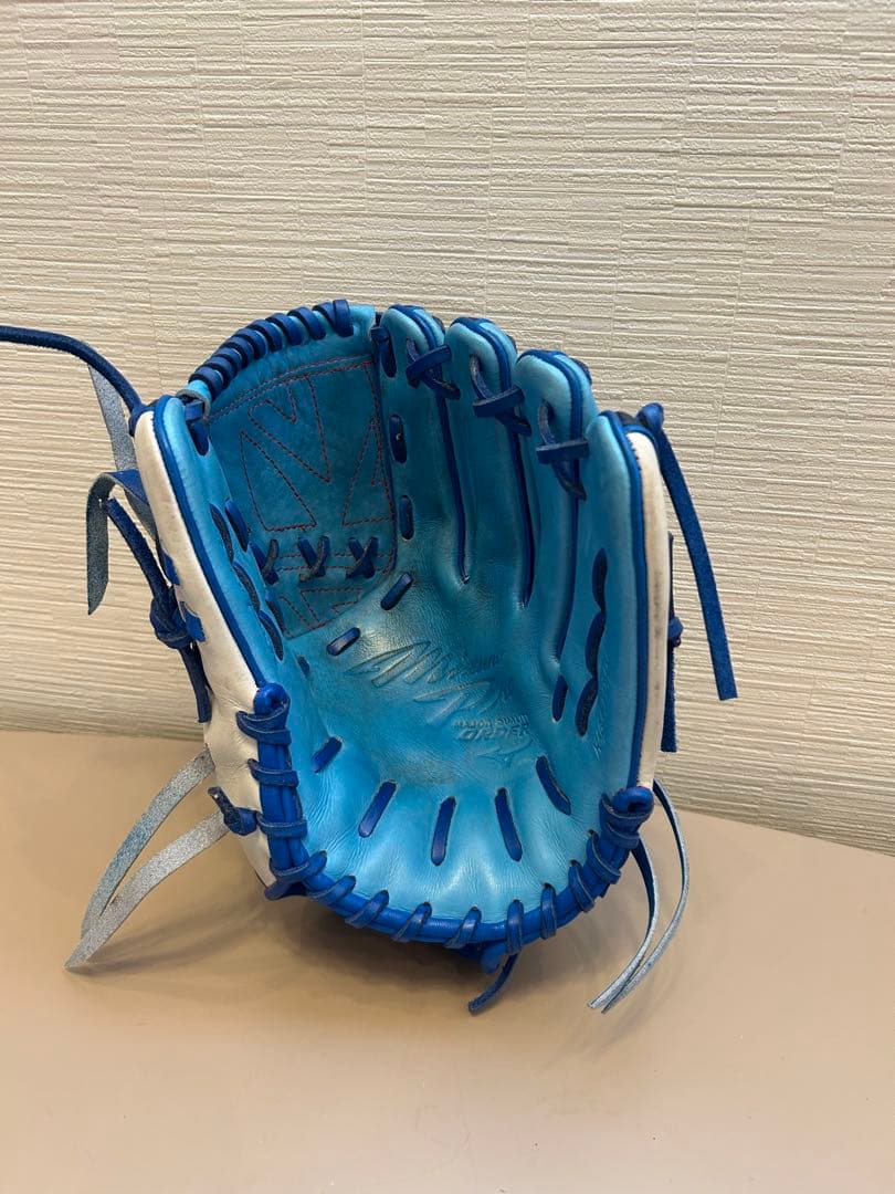 Mizuno Pro 軟式グローブ 青/ネイビー　オーダー