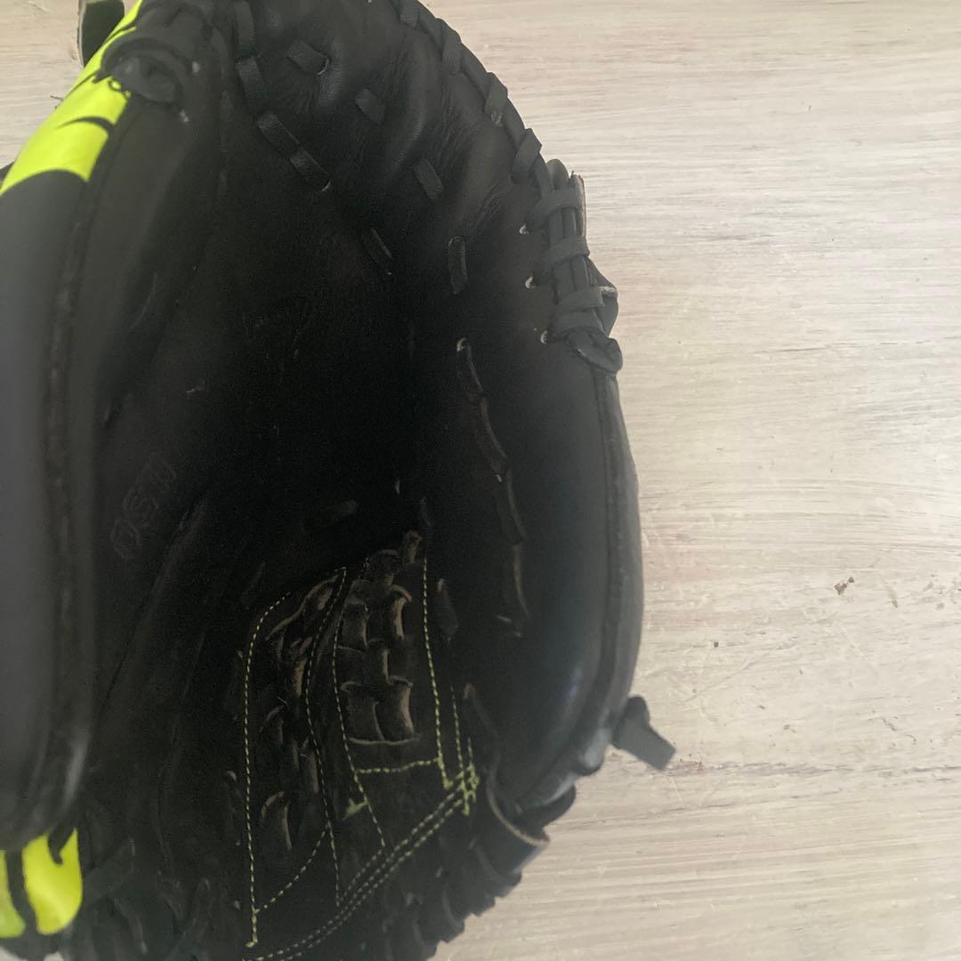 NIKE ナイキ 野球グローブ 軟式 ブラック ネオンイエロー