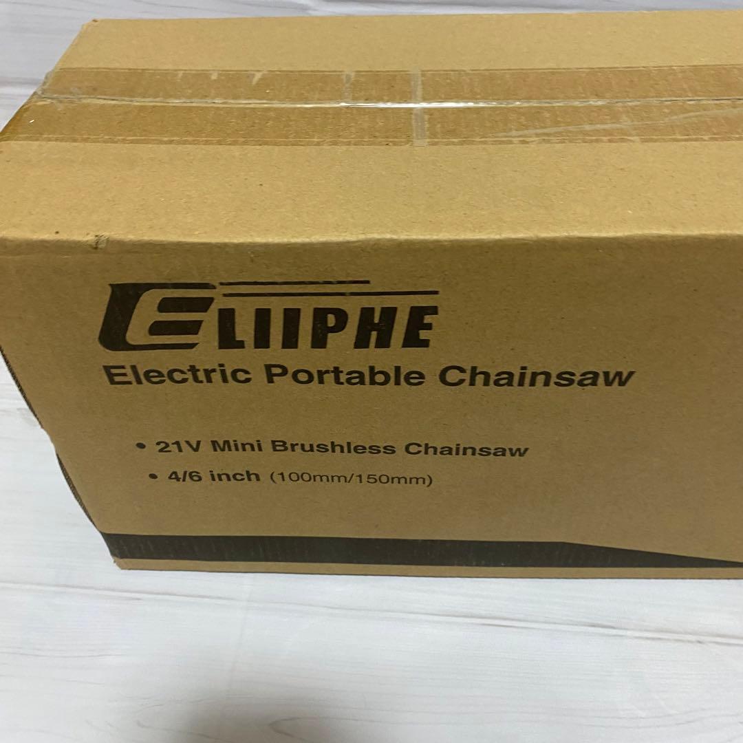 大特価❣️チェーンソー 充電式 ６インチ 21V 2.0Ah大容量バッテリー