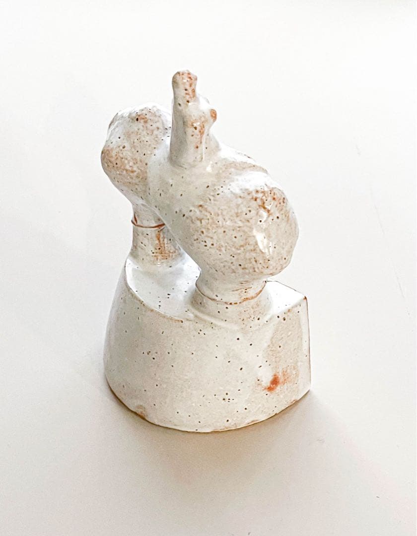 萩原朋子 花器「糧」 白釉｜陶芸作家 オブジェ 一輪挿し