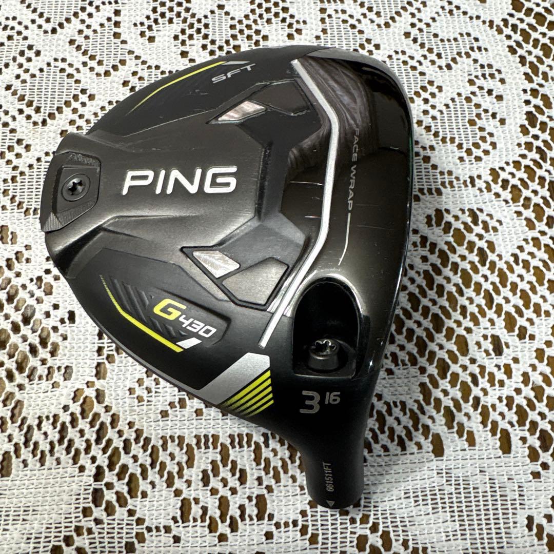 ピンG430フェアウェイウッドSFT3w16度ヘッドのみ　ヘッドカバー付き
