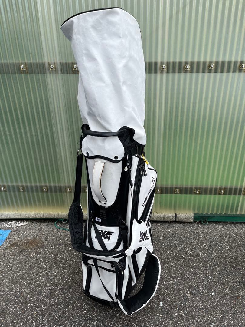 PXG キャディバッグ ホワイト ブラック