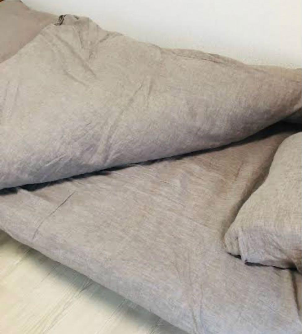 無印良品 麻平織掛ふとんカバー ベージュ