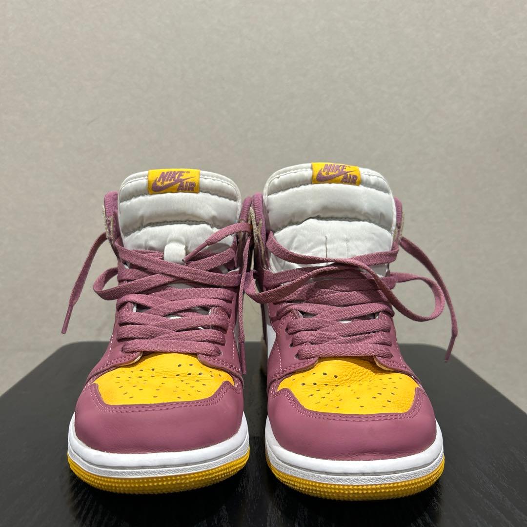 シューズ(男性用) NIKE AIR JORDAN 1 HIGH yellow purple