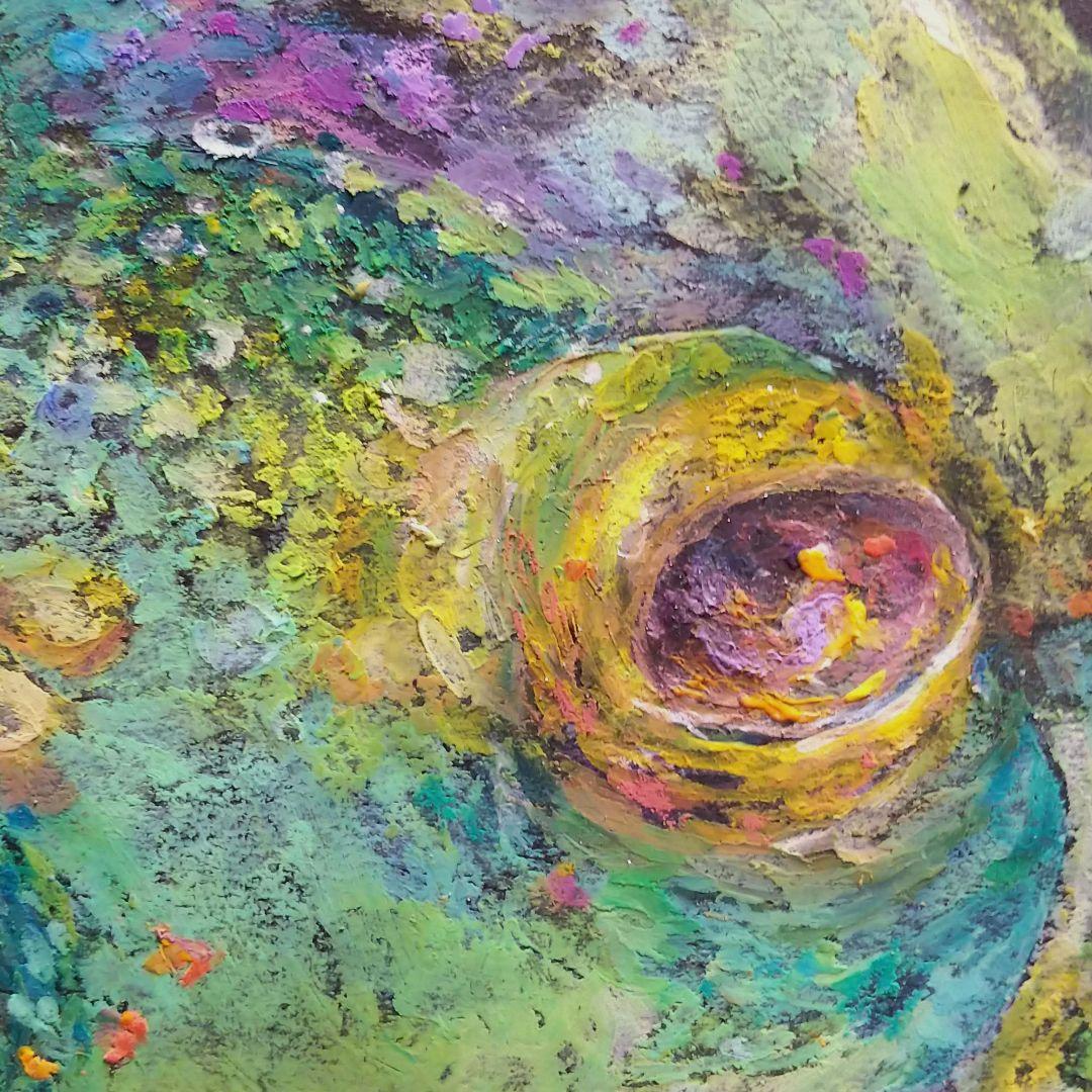 蛙 カエル 原画 アート 絵画 画家 インテリア ハンドメイド イラスト 緑