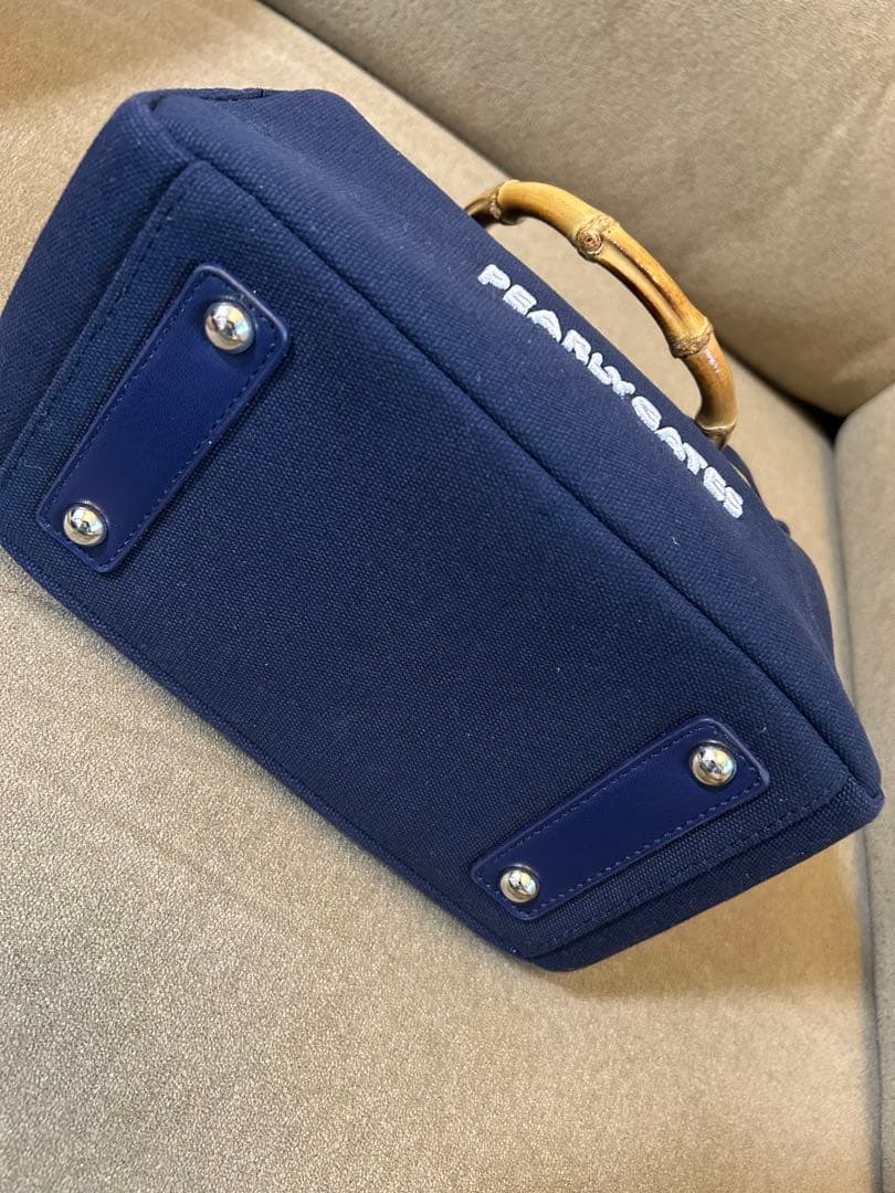 PEARLY GATES カートバッグ　バンブーハンドル　ネイビー美品　おまけ付