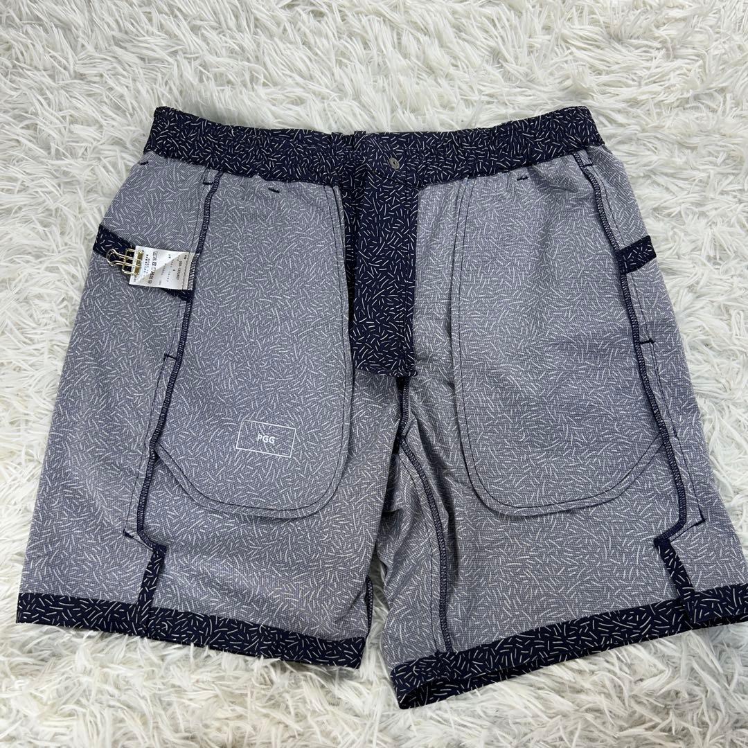 【新品】パーリーゲイツ　PGG　ショートパンツ　紺×白　ゴルフ　TEXBRID