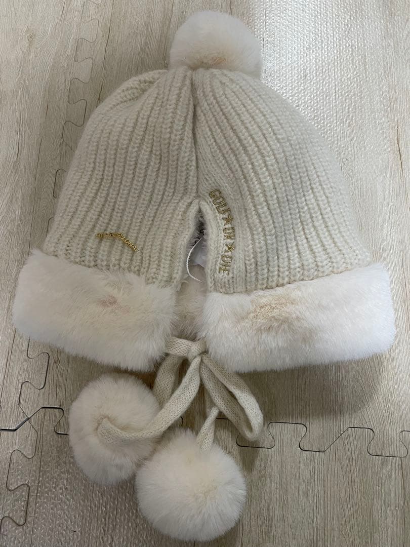 レディースウェア MARK&LONA Furry Cat Leopard Beanie