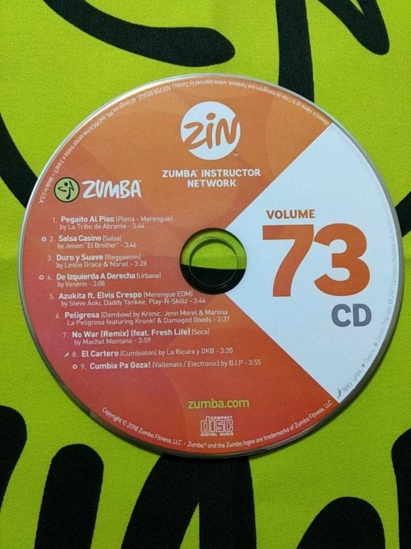 ZUMBA　ズンバ　ZIN73　CD＆DVD　インストラクター専用