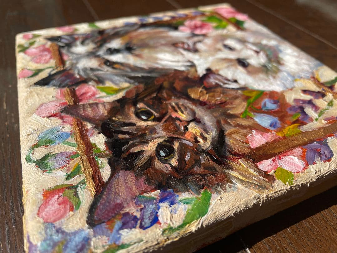 熊田ページ　油絵　猫