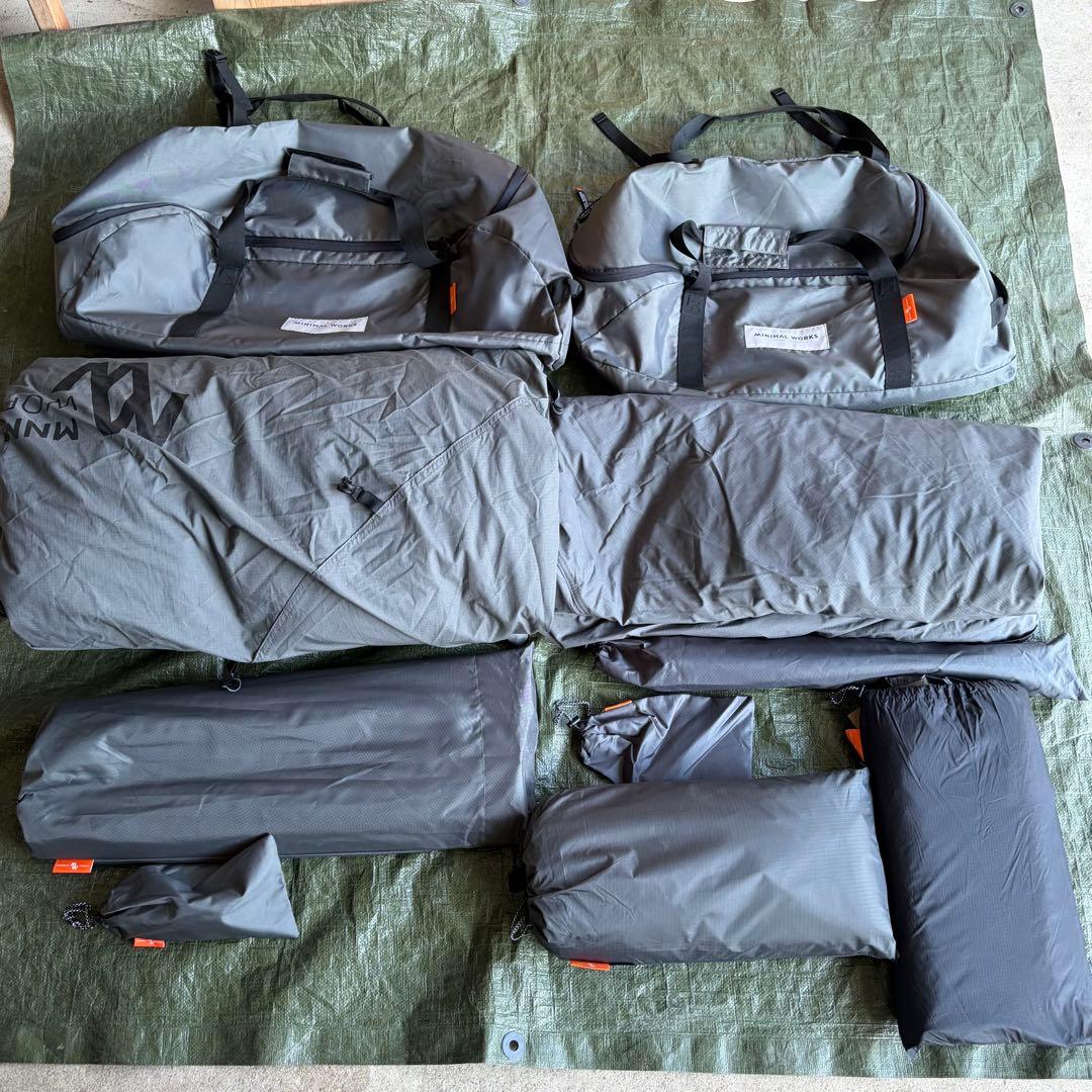 MINIMAL WORKS SHELTER GH CHARCOAL セット
